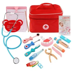 Set doctor juguete de madera